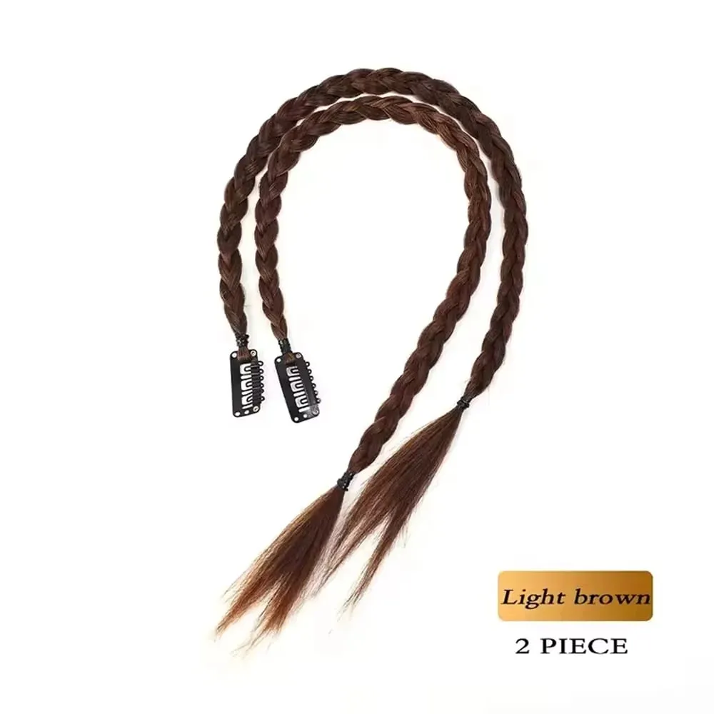 Synthetic 2pcs Braid Wig With Strong BB Clip Y2k Spice Girl Boxing Braid Ponytail Lightweight Box Braid Ponytail Piece for Women — image 13