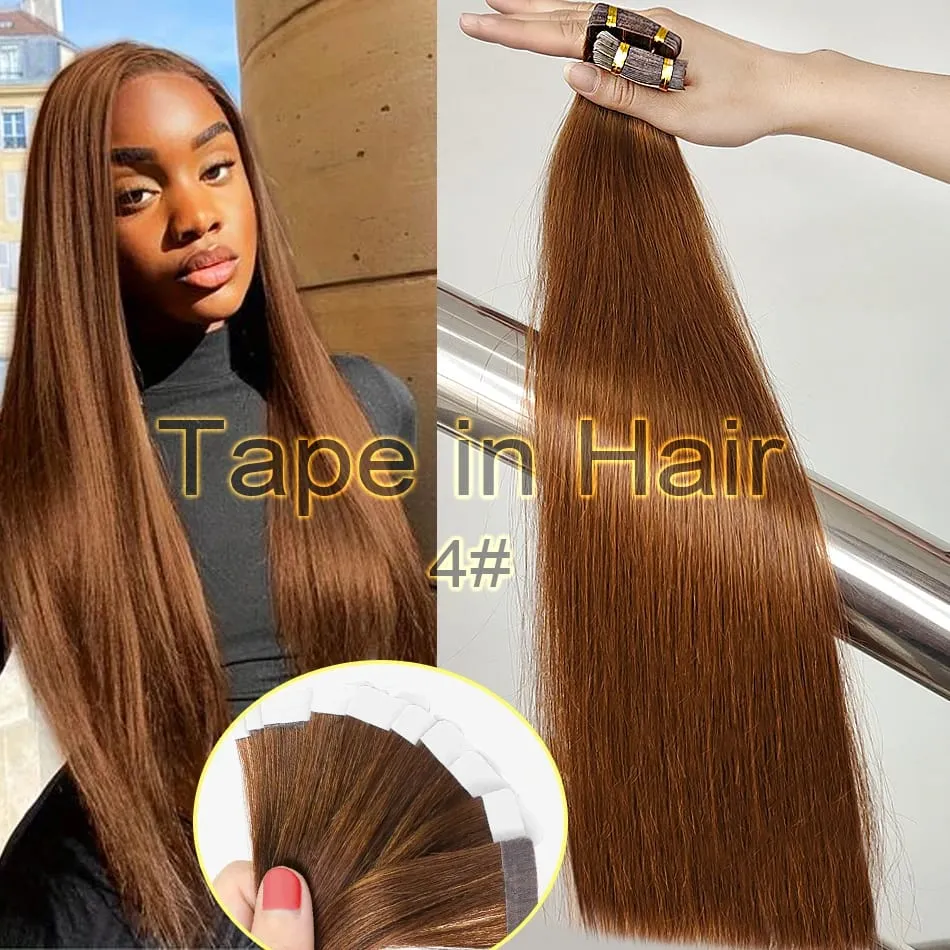 Double Drawn European Wholesale Tape in Extensions Invisible Cuticle Aligned Remy Tape in Hair Extensions 100% Human Hair — image 12