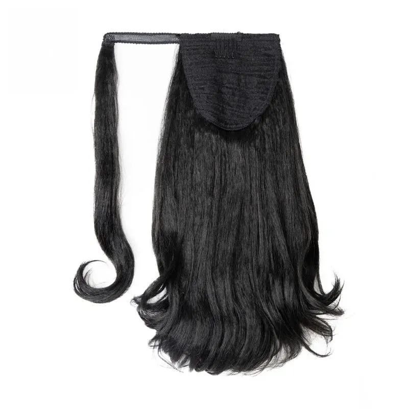 Blice Wrap Around Kinky Straight Tail Warping Curl Synthetic Fluffy 6PCS All-In-One 17Clips-In Hair Extension Hairpieces