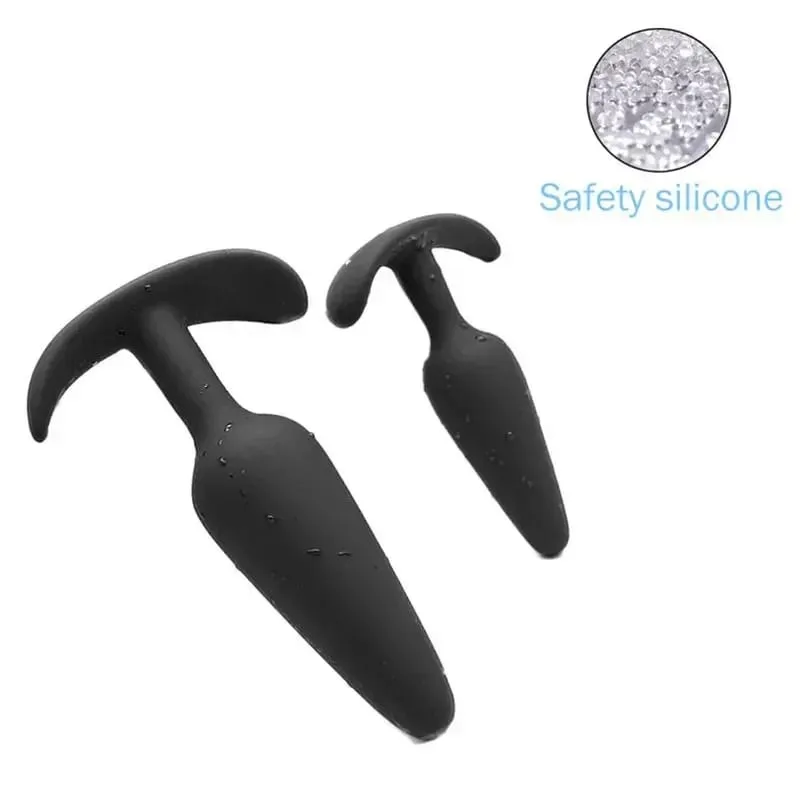 100% Soft Silicone 3 Sizes Anal Plug Butt Plug Stimulator Massager Adults Sex Toy for Men/Women Unisex Gay Prostate Anal Trainer