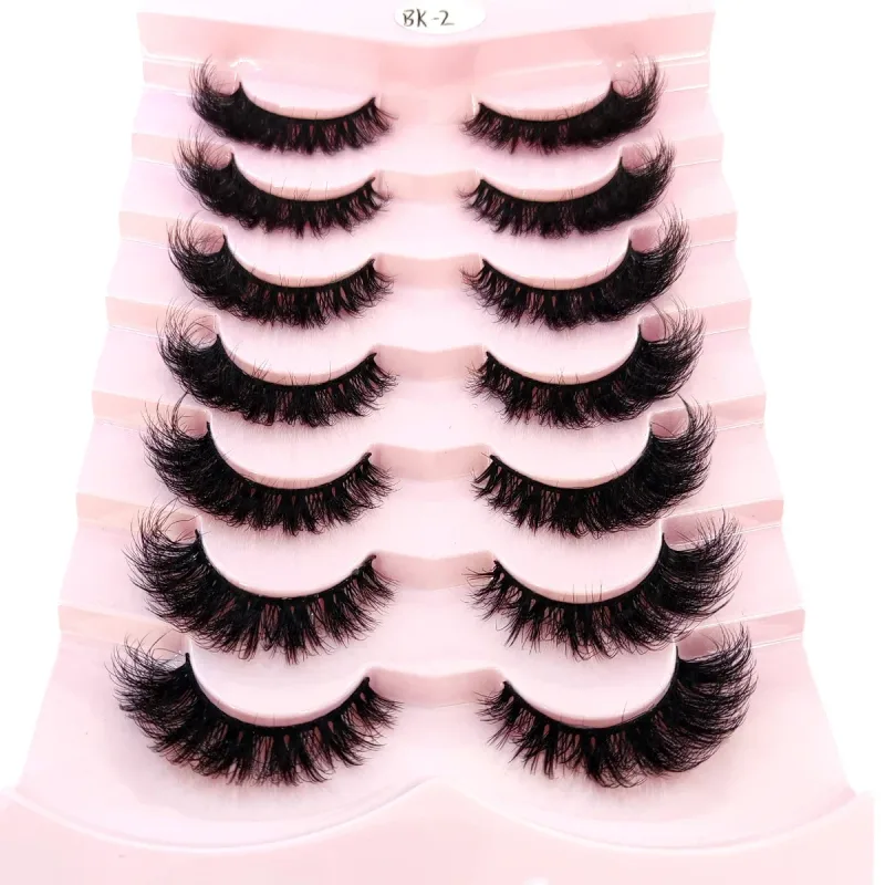 New Cat Eye Lashes 5/7/10 pairs 3D Faux Mink Eyelashes Winged Fluffy Fake Lashes Soft Natural long Full Strip Lash Make
