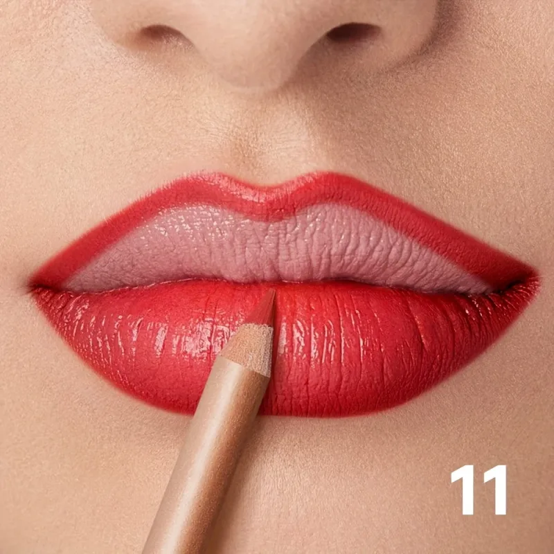 Lápis delineador labial fosco nude de longa duração à prova d'água à prova de manchas contorno preciso fórmula cremosa suave