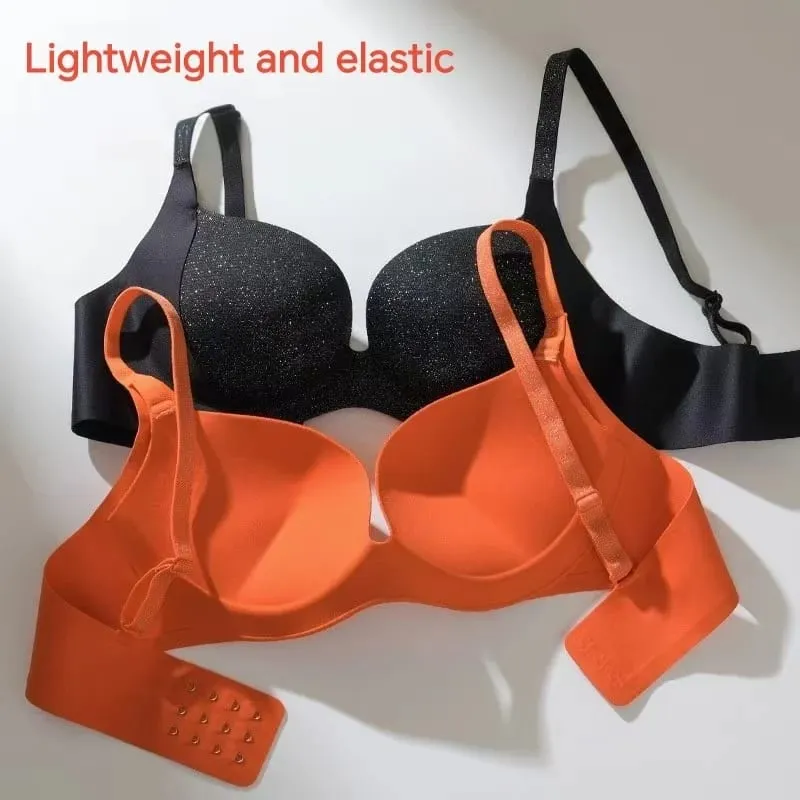 Sexy Rhinetone Push up Bra for Women with Adjustable Shoulder Straps Seamless Lifting Anti-sagging Lingerie — image 2