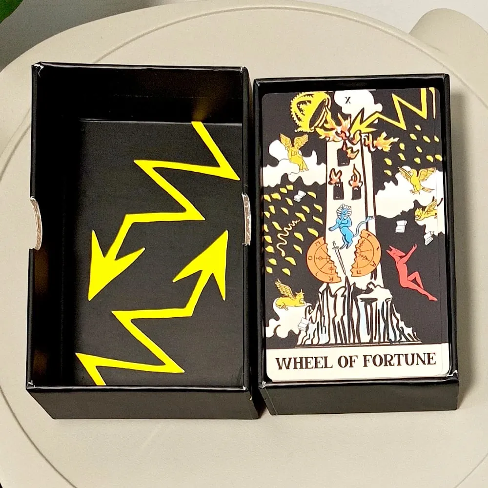 12*7cm Tower Takeover Tarot Deck sa Rigid Box Natatanging 79-Card Tarot Set para sa Transformation at Liberation Double-embossed