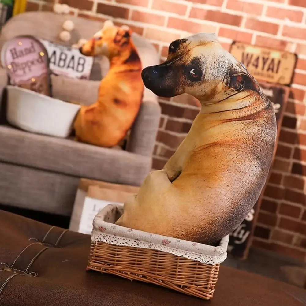Hound 3D Lifelike Animal Throw Pillow Soft Plush Dog Pillow Creative Cushion Office — image 5