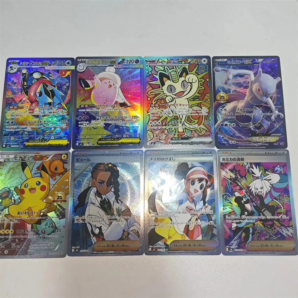 Diy Ptcg Roxie Cards LEGENDS Z-A Game Collection Mewtwo Ex Card Japanese Cartoon Mega Clefairy Greninja Special Art Rare Gift