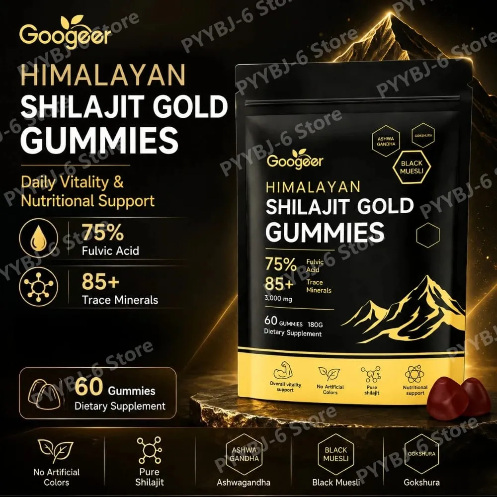 Himalayan Shilajit Gold 60 Gummies Minerals Formula Supports Energy Boost & Body Vitality Natural Nutritional Dietary Supplement — image 2