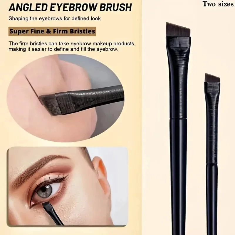 5pcs Eyeliner Brush Set with Tilted Fine Blade Suitable for Precise Application - Suitable for All Skin Types.