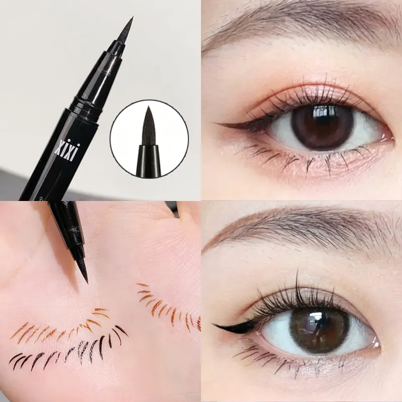 2 Colors Eye Makeup Liquid Eyeliner Long Lasting Waterproof and Non Fading Beauty Make Up Tools Quick Dry Non Halo Dye Eyeliner