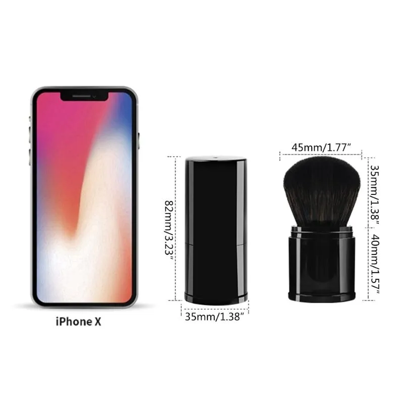 Retractable Kabuki-Makeup Brushes Powder Brush Small Travel Makeup Brushes