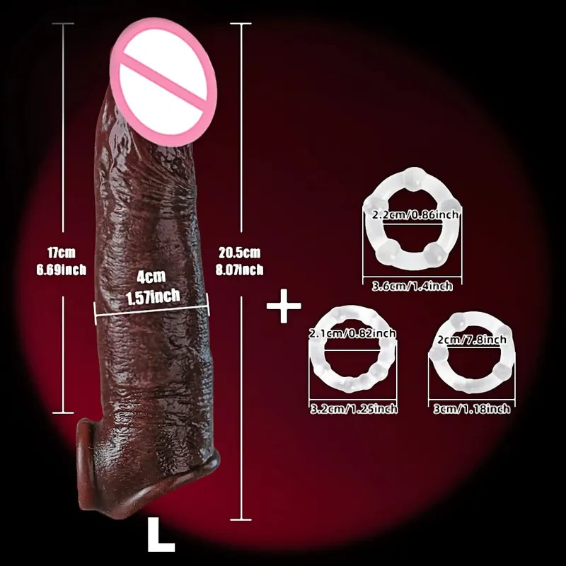 Man Dick Enlargement Semen Lock Ring For Men Delayed Ejaculation Soft Silicone Penis Sleeve Hollow Cock Ring Adult 18+ Sex Toy