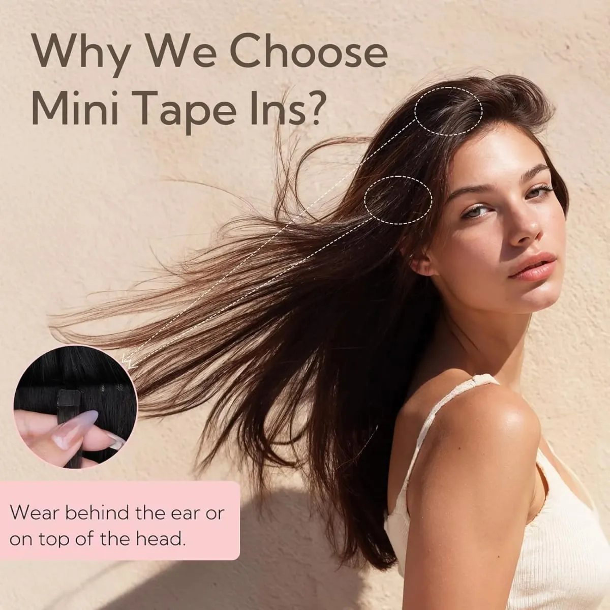 Multi Color Mini Skin Tape In Human Hair Extensions 10 Pieces 12 Inch To 20 Inch Multiple Color Options Remy Hair Natural Comfortable Wear for Women Thickening And Lengthening