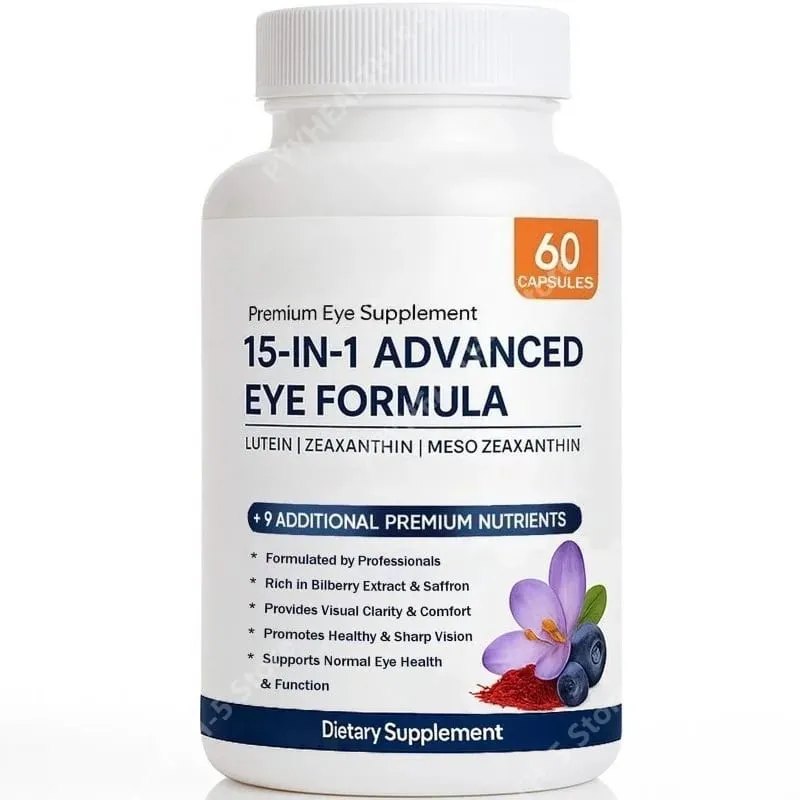 Advanced Eye Nutrition Capsules Lutein Zeaxanthin Astaxanthin Relieves Eye Dryness & Fatigue Antioxidant Eye Support 60 Count