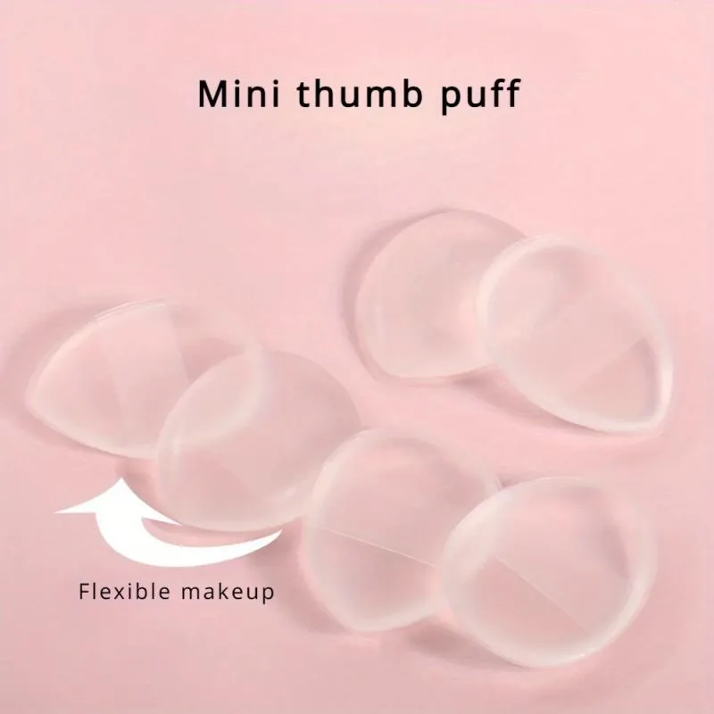 2 pçs mini silicone pontas dos dedos-pincéis de maquiagem reutilizáveis ​​sem fragrância para corretivo de fundação e pó compõem acessórios