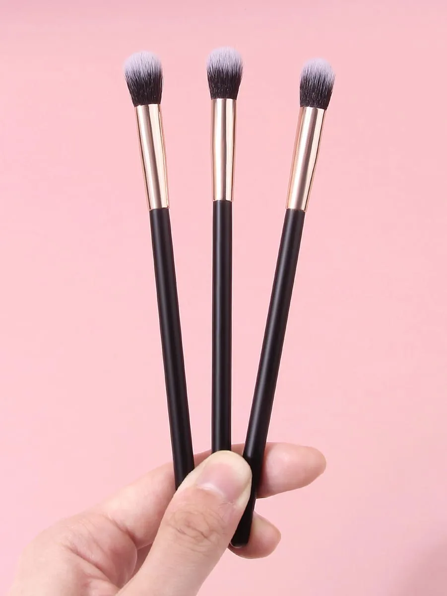 3Pcs Professional Eye Makeup Brushes Set Soft Synthetic Fiber Eyeshadow Blending Brush Small Detail Beauty Cosmetic Tools