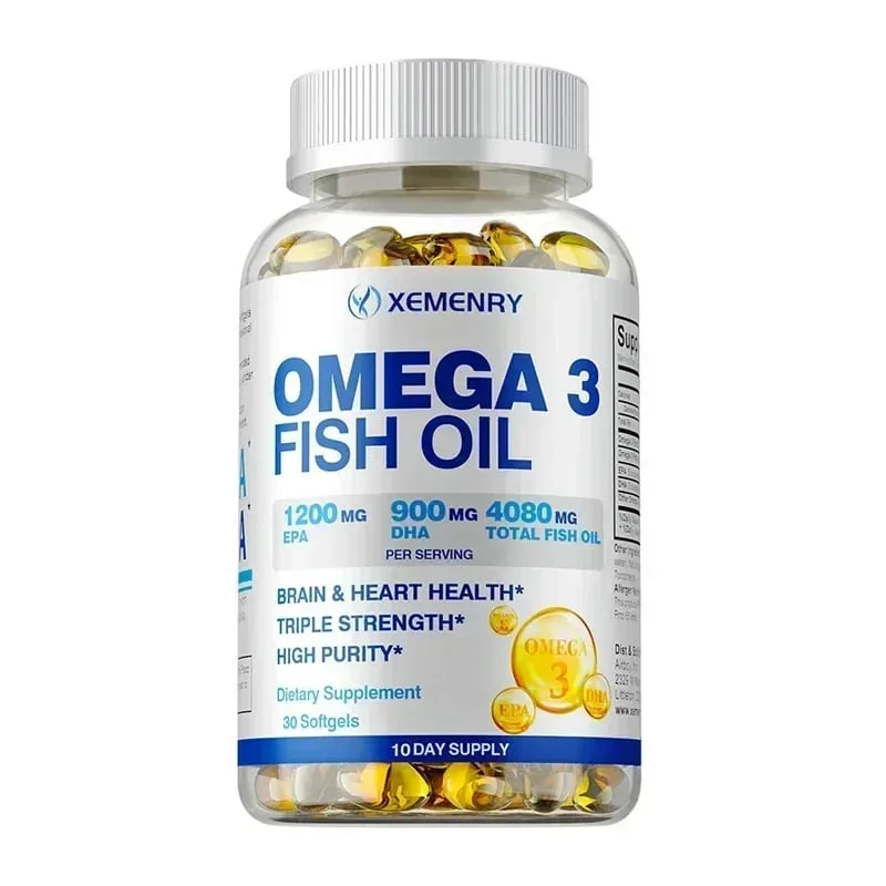 Omega-3 Fish Oil - Enhance Memory Concentration and Cognition Promote Brain and Eye Health Enhance Immune Function