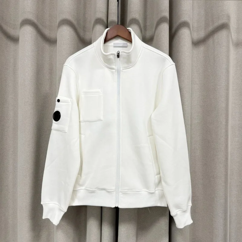 Printemps nouveau Style décontracté couleur Pure col montant veste hommes fermeture éclair manches longues fermeture éclair confortable coton sweat — image 5