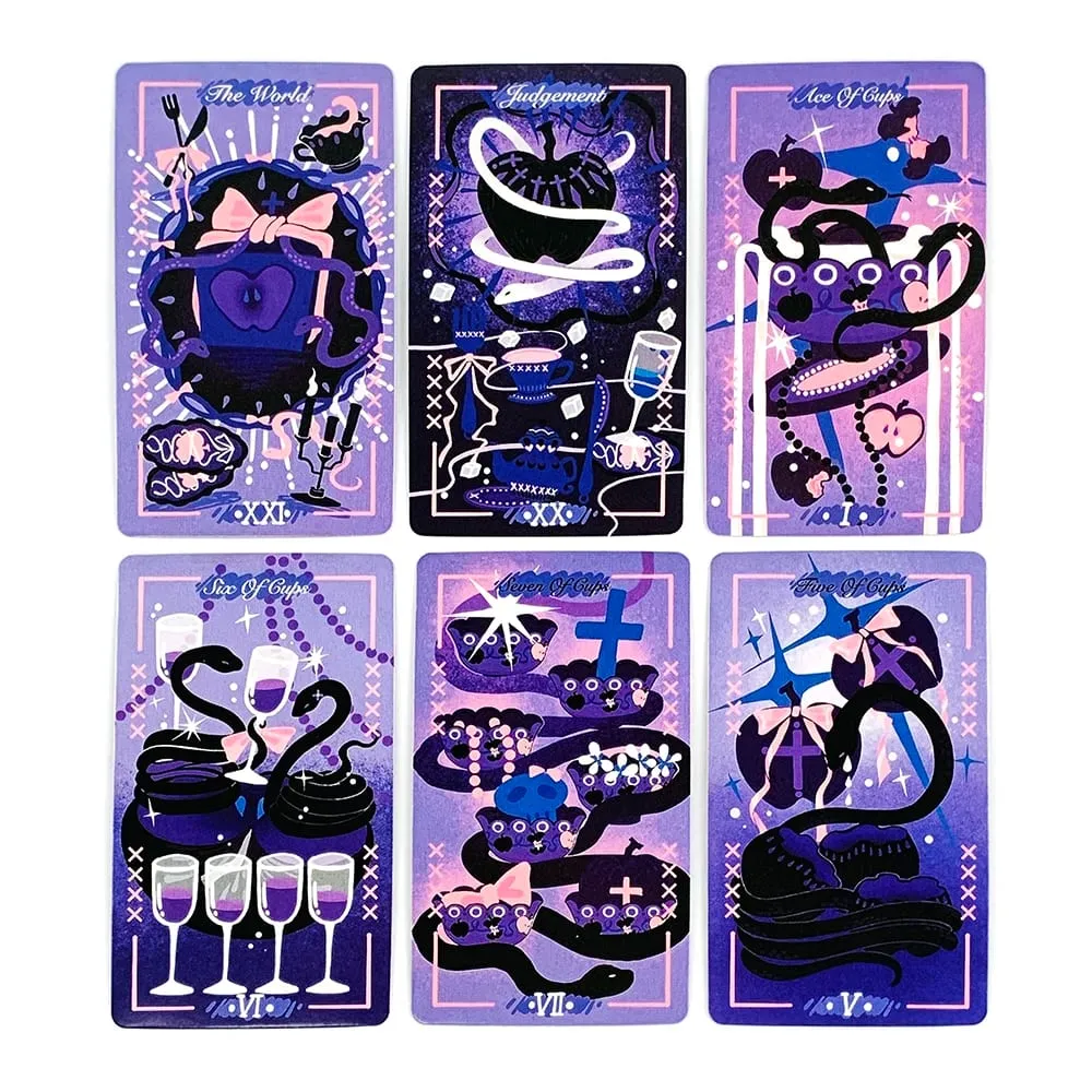 New Apple Tarot Deck 78 Cards Serpent's Forbidden Lust Tarot Cards Divination Fortune Telling Board Game Halloween Gifts — image 4