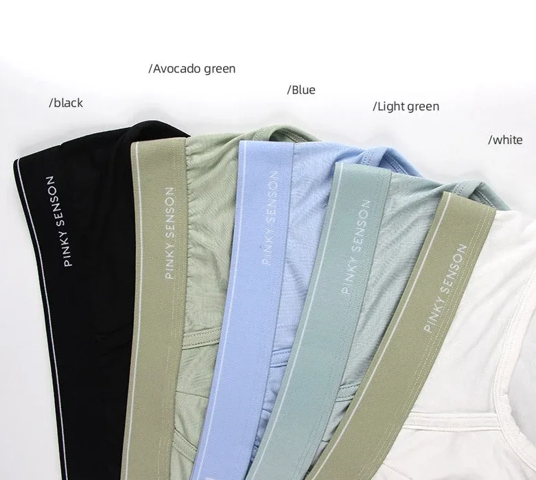 Pantaloni a triangolo da uomo modali nuovi sexy e traspiranti di grandi dimensioni mutande a vita media tinta unita per slip da uomo — image 2