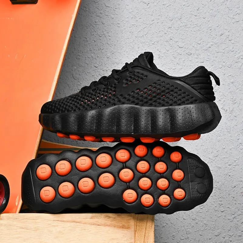 Men Running Shoes Summer Breathable Sneakers Shock Absorbing Platform Sport Trainers Non Slip Fashion Women Casual Walking Shoe