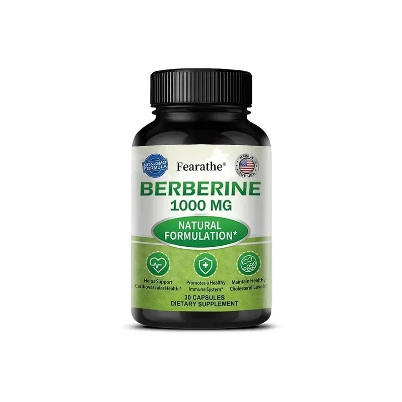 Berberine 1000 Mg Supplement Highly Absorbed Supports Cardiovascular Health Regulates Gut Flora Balance Improves Digestion
