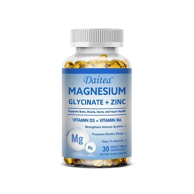 Suplemen Diet Daitea Magnesium Glycinate & Zinc - Dukungan Kekebalan Saraf Tulang - Cocok untuk Pria dan Wanita — image 9