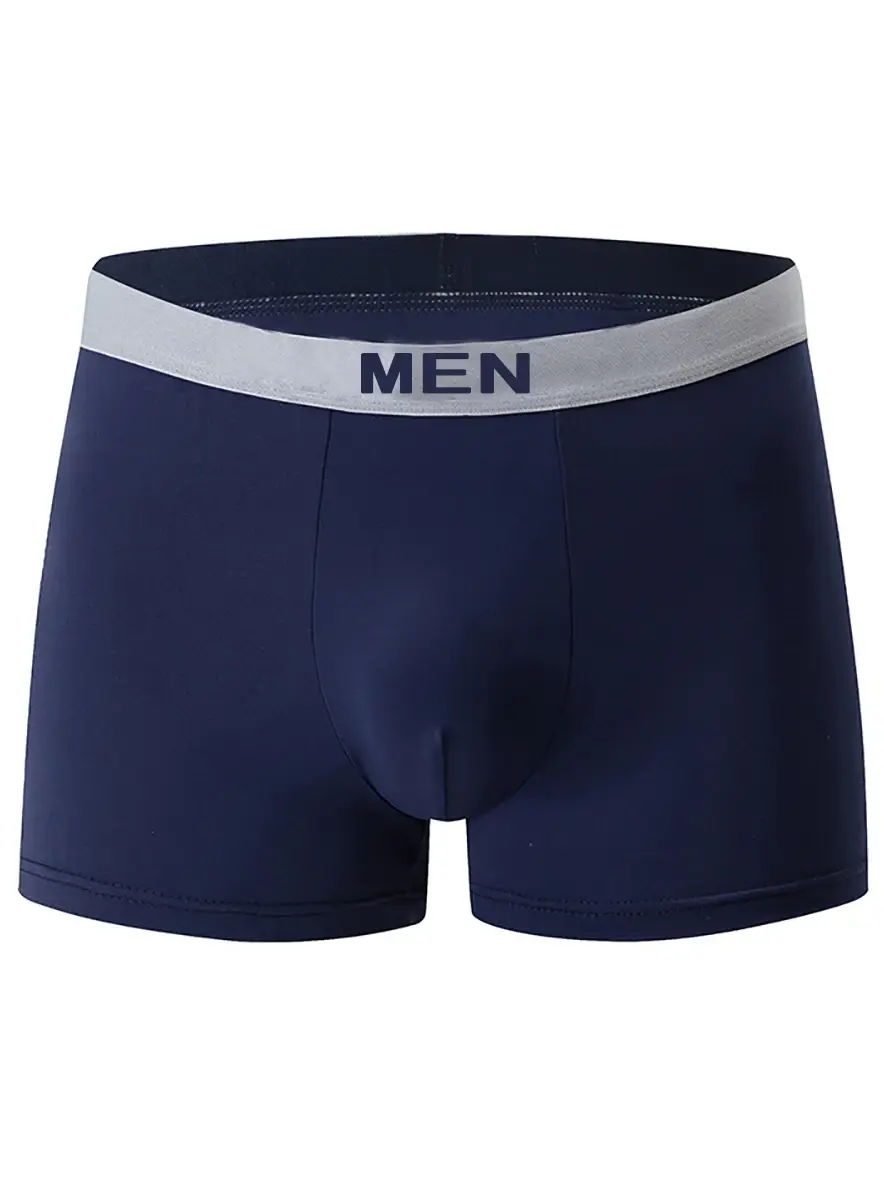 Bộ 7 món Đồ lót nam dài màu trơn bốn mùa, Đồ lót thể thao thời trang, Quần góc phẳng cỡ lớn