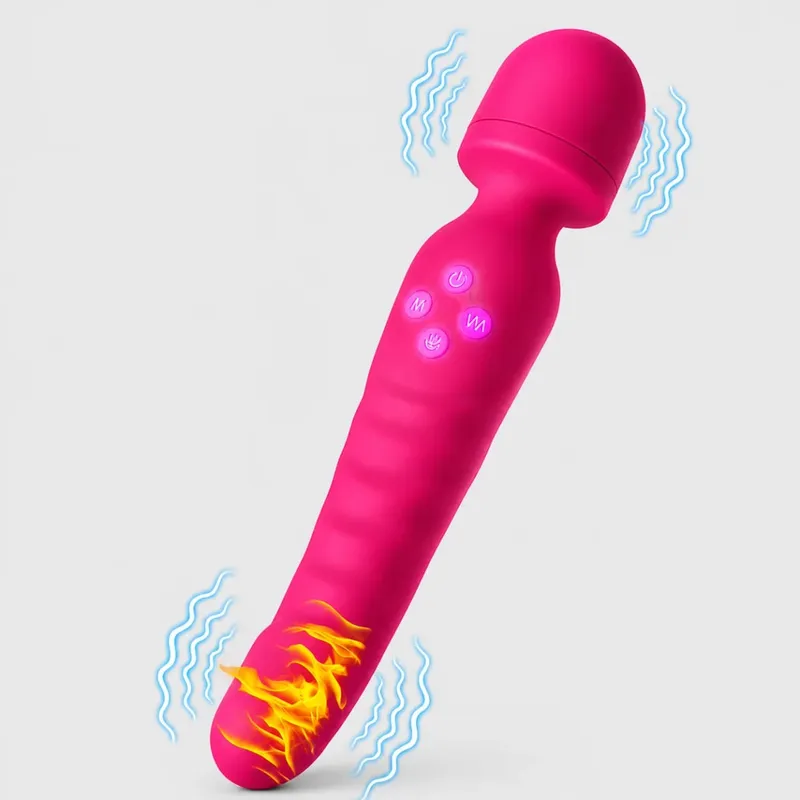 Heating AV Wand Vibrator for Women G-Spot Clit Stimulator Nipples Vagina Massager Magic Wand Female Masturbator Adult Sex Toys