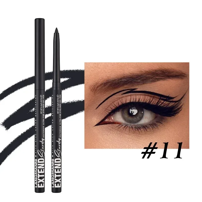 Glide-On Gel Eyeliner Pencil Ultra-Smooth Waterproof Lasting Liner for Waterline & Lash Line Fade-Resistant All-Day Wear Makeup