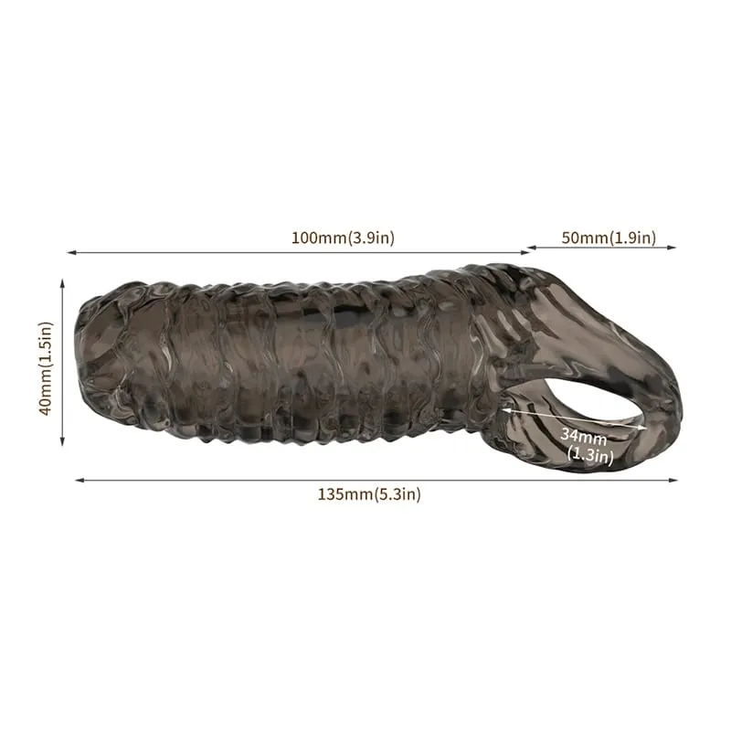 Male Realistic Penis Sleeve Penis Extender Cock Dick Enlargement Delay Ejaculation Cock Rings Reusable Condom Sex Toys For Men