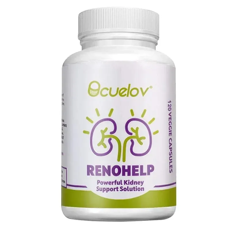 Poderoso suplemento natural de suporte renal para função renal saudável, suporte para saúde do trato urinário, vegano e sem glúten