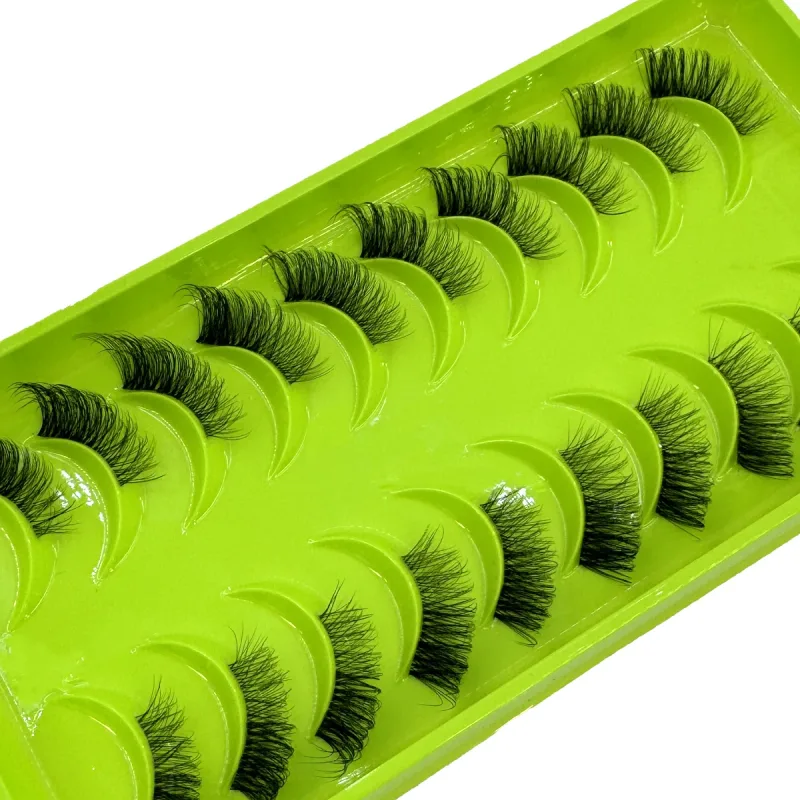 Black Eyelashes 10 Half Lashes Soft Natural Cat Eye Lashes Makeup Tool Extension Fluffy Faux Cils back-to-school season