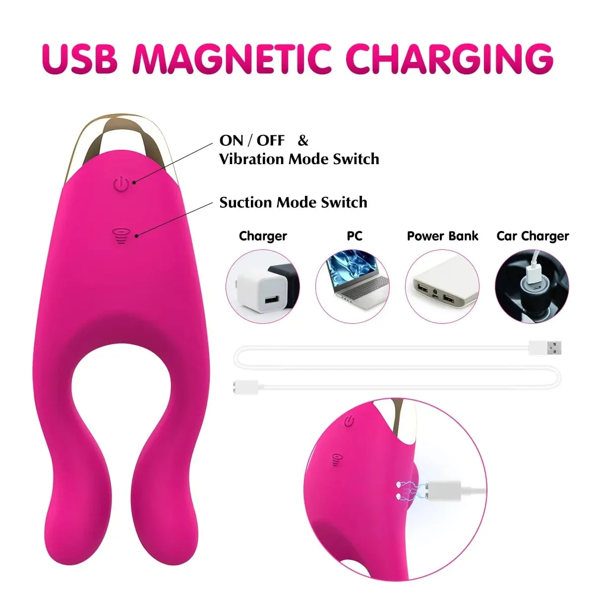 2 in1 Sucking Vibrator Penis Ring Sex Toy for Men Clitoris Sucker Stimulator Cock Ring Adult Products Scrotum Massager Couple 18 — image 4