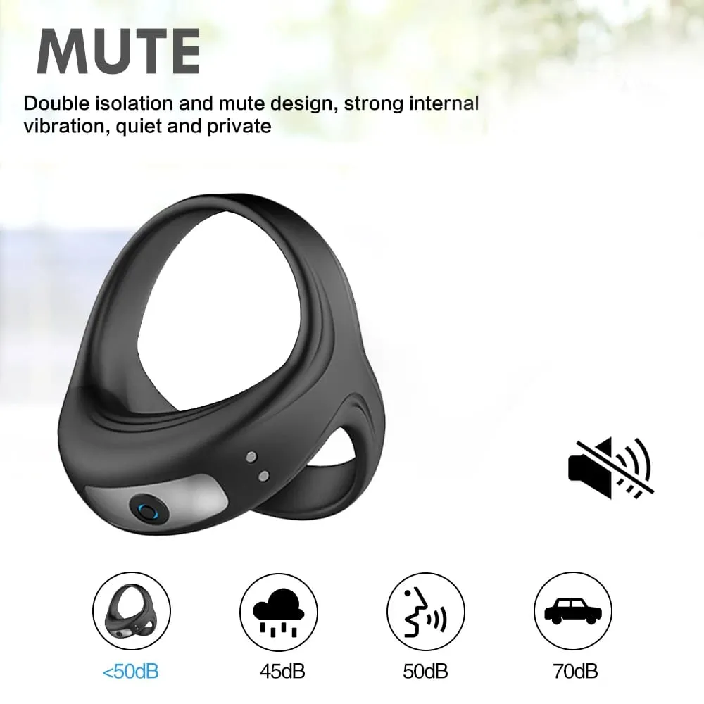 Powerful Vibrator Cock Ring for Men Delay Ejaculation Penis Ring Sex Toys Lock Penisring Cockring Adult Male Sex Supplies 18+