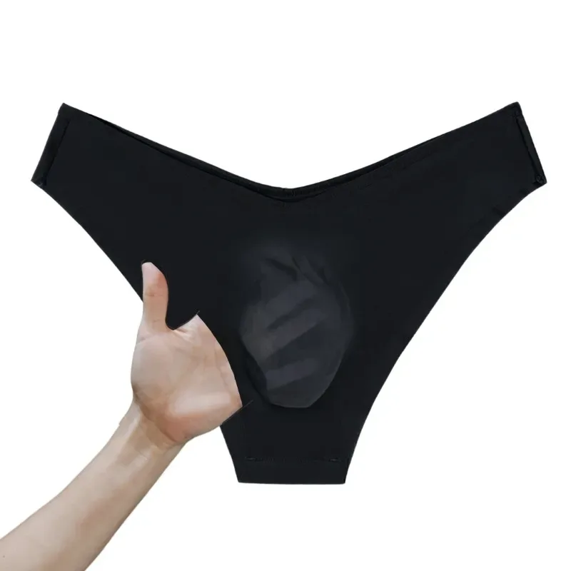 1 Piece Men's Sexy Semi Sheer V-Waist High Cut Briefs - Ultra-Thin Cool Touch Lightweight Breathable Soft Casual Men Underwear