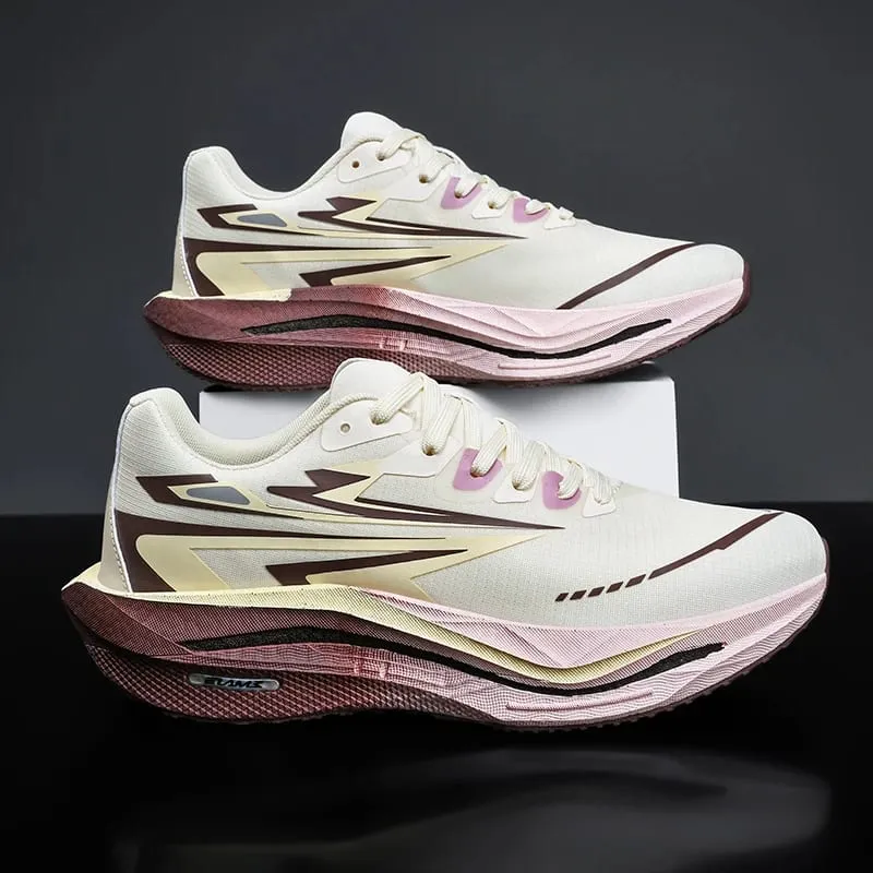 Running Shoes Men Sports Carbon Board Marathon Speciality Breathable Lightweight Women's Comfortable Athletic Nonskid Sneakers