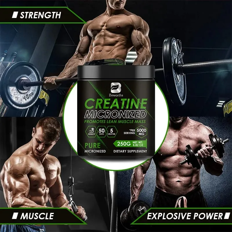 Beworths Creatine Monohydrate Powder 5000Mg สำหรับก่อนออกกำลังกายสร้างกล้ามเนื้อ Cellular Energy สมองสุขภาพภูมิคุ้มกันสำหรับ GYM