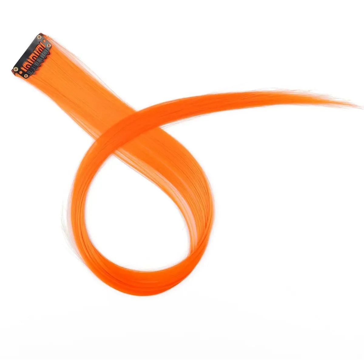 45cm Straight Clip‑on Synthetic Hair Pieces One‑Piece Bright Color Hair Extension Clips DIY Cosplay Hair Accessories