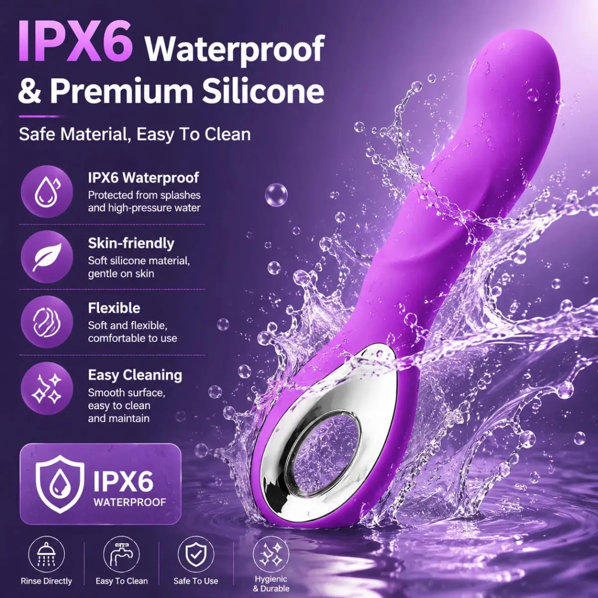 10 Speed G Spot Vibrator AV Magic Wand Massager Dildo Vibrators Dual Clitoris Stimulator Vaginal Massager Sex Toys for Woman 18+ — image 5