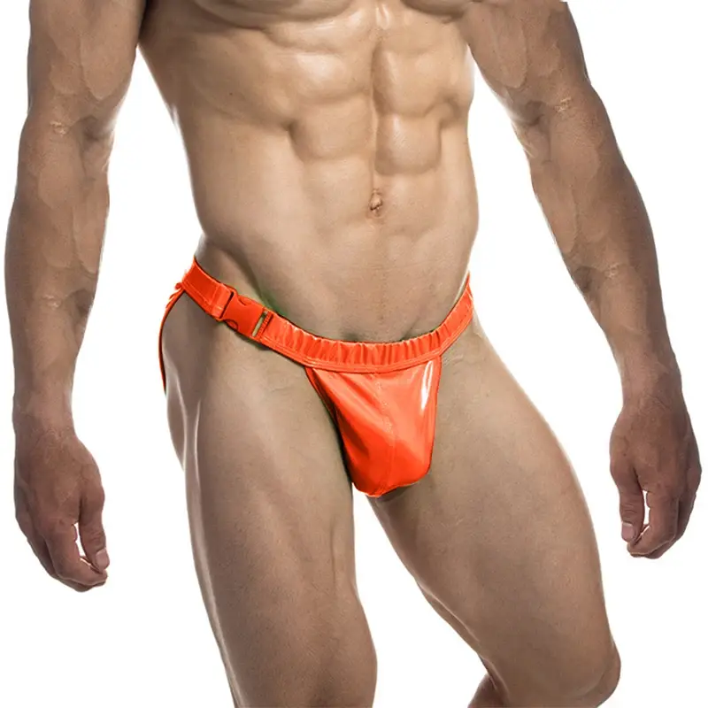Leather Sexy Gay Male Bikini Men Underwear Brief and Swimwear All in One. You Can Use It As An Underwear or Swimwear,Up To You.
