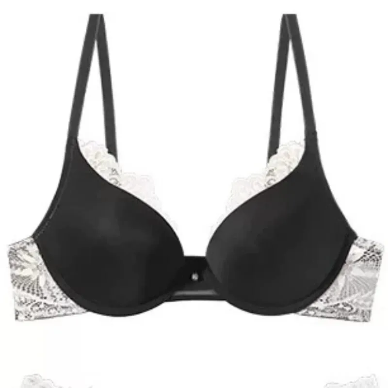 Ladies Soft Underwire Lace Lingerie Set Push‑Up Bra Anti Sagging Lifting Comfort Lightweight Casual Women Underwear Kit