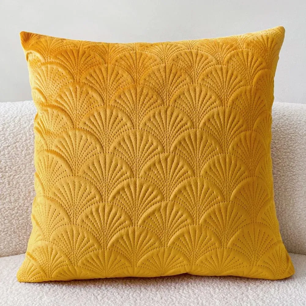 Nordic Simple Quilted Velvet Cushion Cover Solid Colors Decorative Throw Pillow Case 45x45cm for Sofa Bedside Home Decor