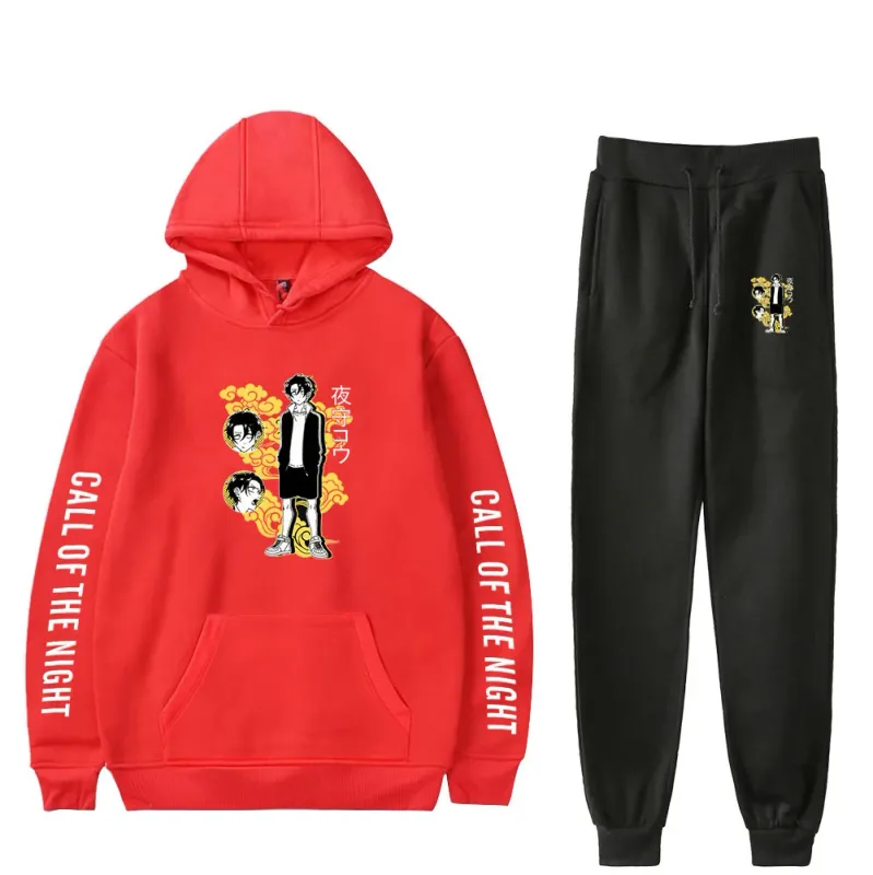 Harajuku Comfortable Call of the Night Print Sweatshirt Sweatpants Suit Hoodies+ Trousers Suit Boys/Girls 2 Piece Set Clothes — image 5