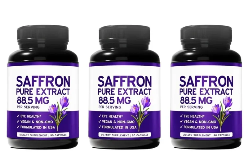 Saffron Extract Capsules 90 Count Vegan Non-GMO Gluten Free Dietary Supplement for Mood Energy and Eye Health Support — image 9