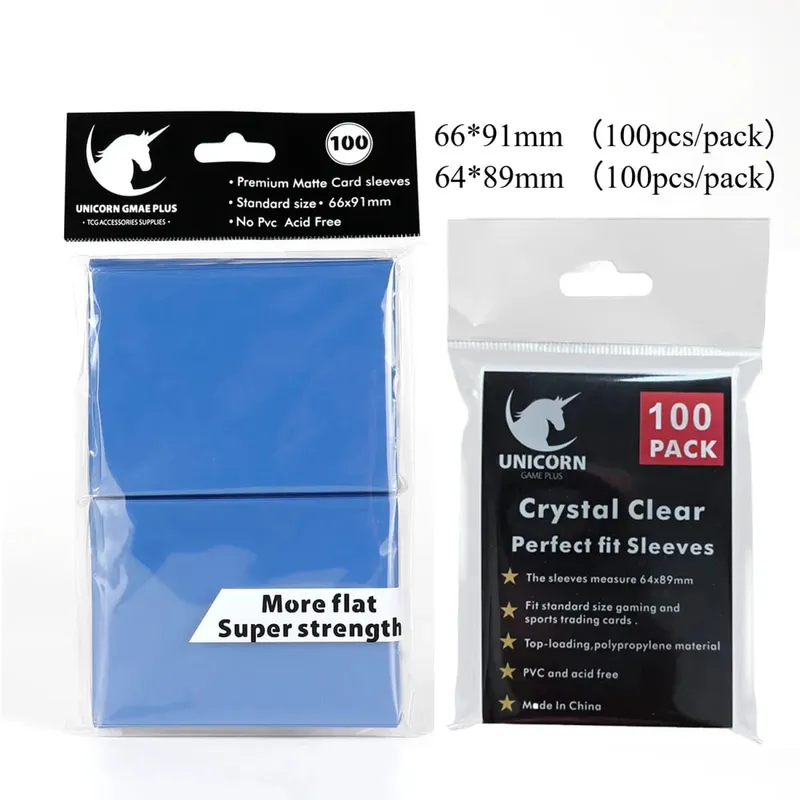 200 peças mangas de cartão cartões de negociação dupla camada fosco tamanho padrão mangas de cartão para pokemon mtg beisebol esporte cartão jogo de tabuleiro