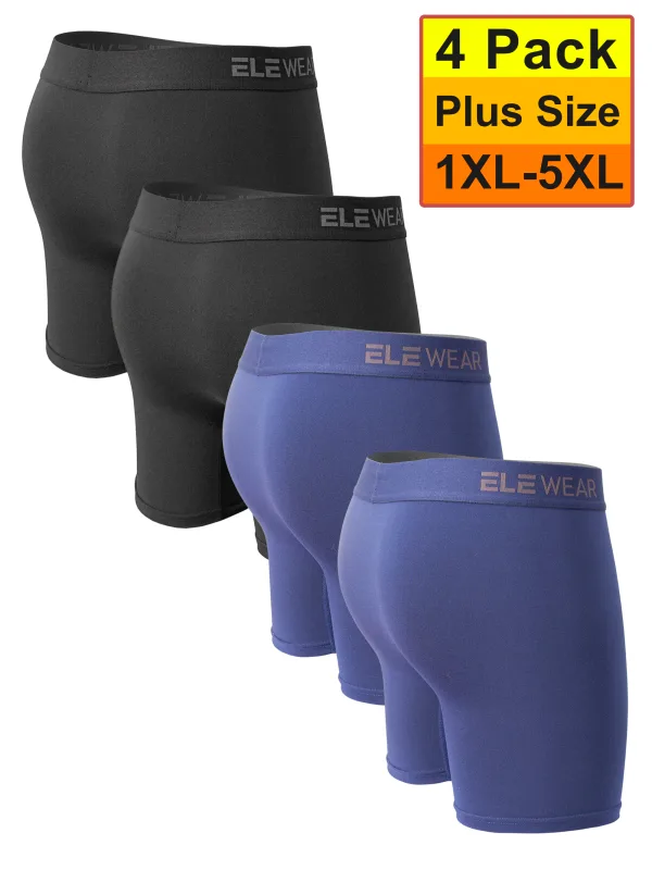 4 Pack Men Underwear With Opening Breathable Mens Boxershorts Men's Panties Underpants Plus Size 1XL-5XL Fashion Boxers Brief — image 5