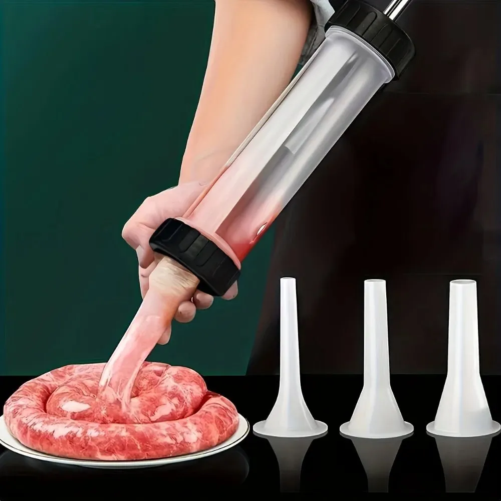 Manual Sausage Stuffing Machine Handheld Sausage Maker Tool Syringe for Homemade Sausage Kitchen Gadget for Party Food Crafting — image 9