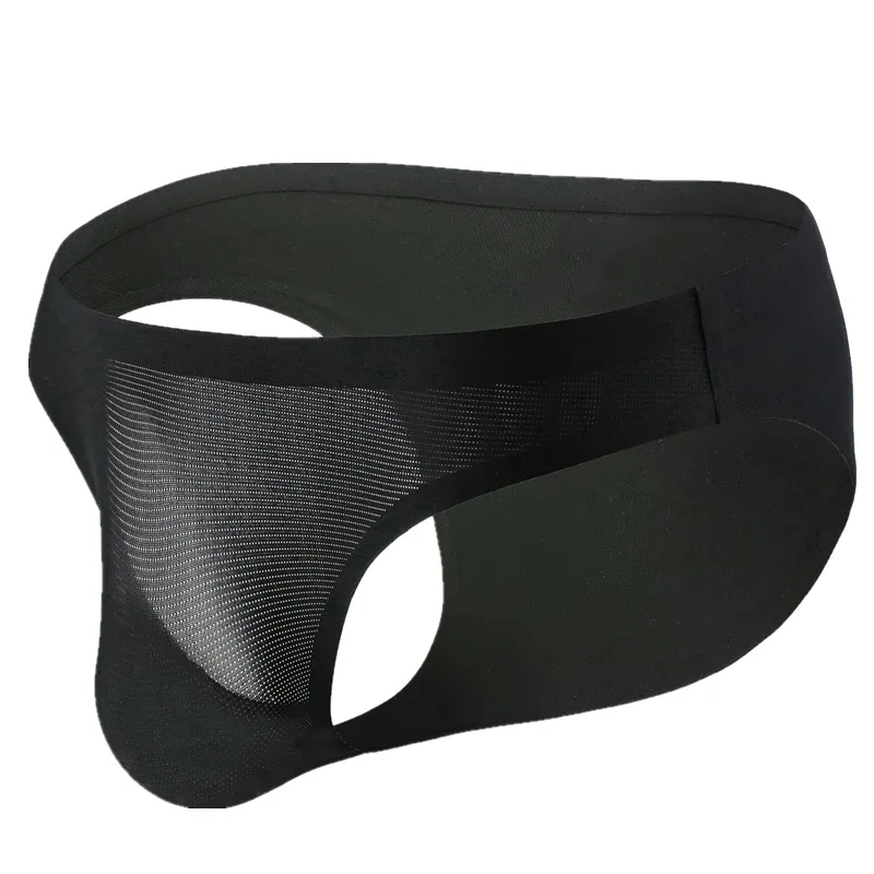 Seamless Briefs Underwear for Men Ice Silk Sexy Underpants Cuecas Ultra-thin Mens Bikini Seamless Lingerie Hombre Slip Male
