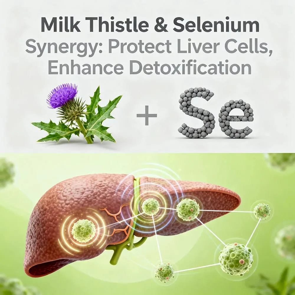 Milk Thistle Liver Cleanse Detox Health Supplement Supports Healthy Liver Function Men & Women Boosts Immunity Antioxidant