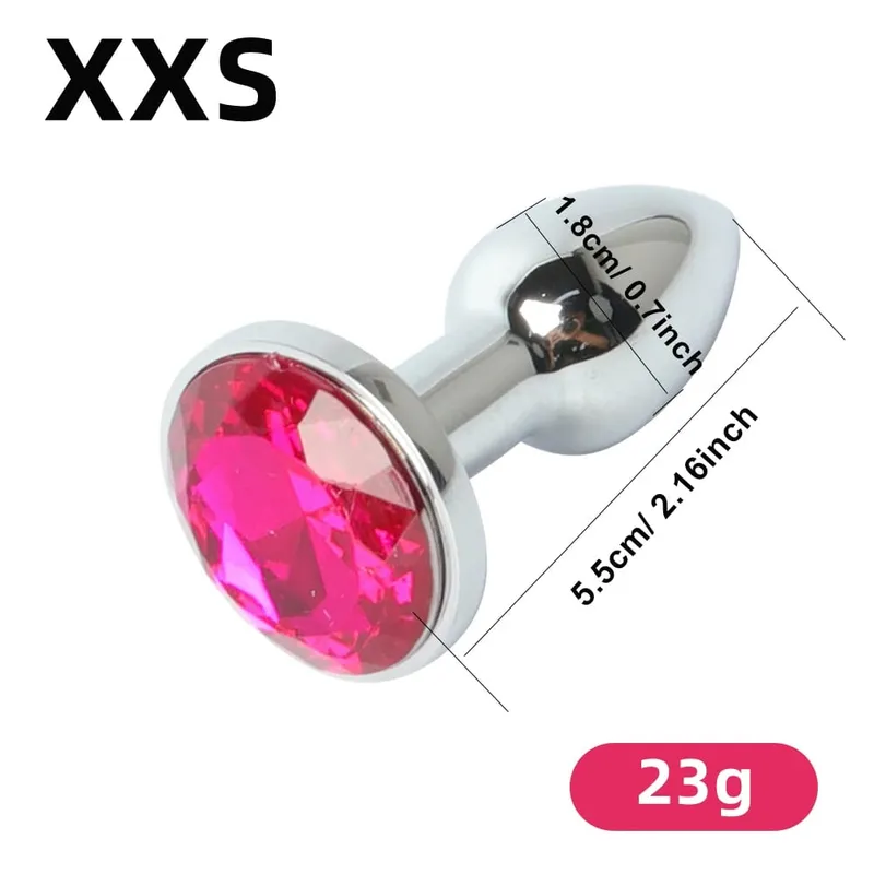Mini fém anális dugó XXS kis anális tágító felnőtt férfiaknak női fenékdugó kerek kristály női maszturbációs végbélnyílás szexjátékokkal — image 8